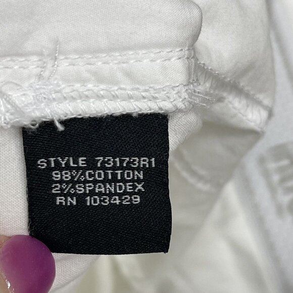 Intro Jonathan Ross Women’s 22W Capri Pants White Stretch Cotton Blend Straight - Picture 7 of 8